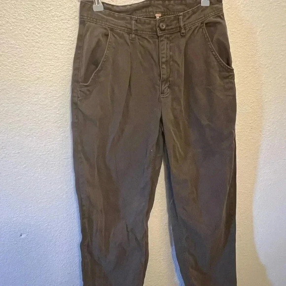 Free People Womens 0 Brown Tapered Leg pants Boho - Picture 4 of 8